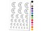 Heraldic Moon Face Temporary Tattoo Water Resistant Fake Body Art Set Collection